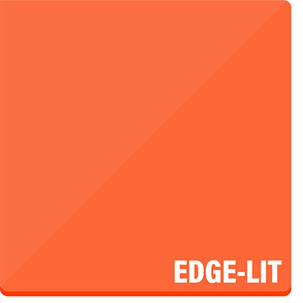 Perspex Panels Edge-Lit