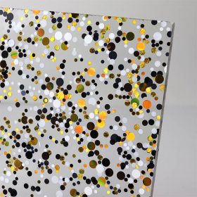 Perspex Panels Confetti Close Up