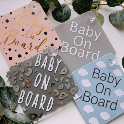 Baby On Board Signs - Willow and Wish - Perspex Panels