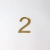 Perspex Panels 75mm Arial Numbers - Gold Mirror 2