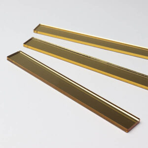 Self-Adhesive Gold Mirror Acrylic Strips - Pack of 20