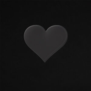 Clear Frosted Acrylic Hearts