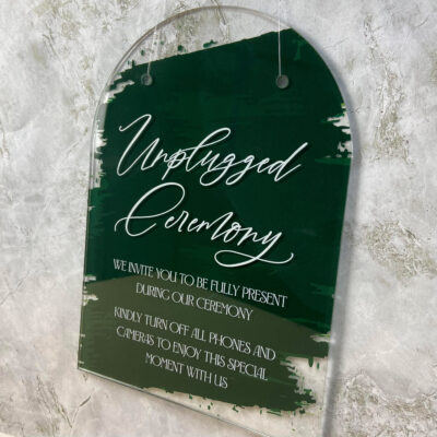 Acrylic Arch Top Hanging Sign