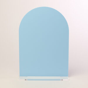 Pastel Colour Perspex® Acrylic Arch Top Table Sign with Clip In Clear Base