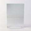 Silver Mirror Acrylic Table Sign with Clip In Clear Base
