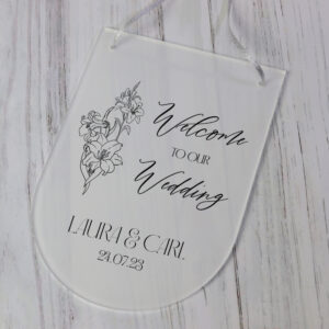 Acrylic Inverted Arch Hanging Sign